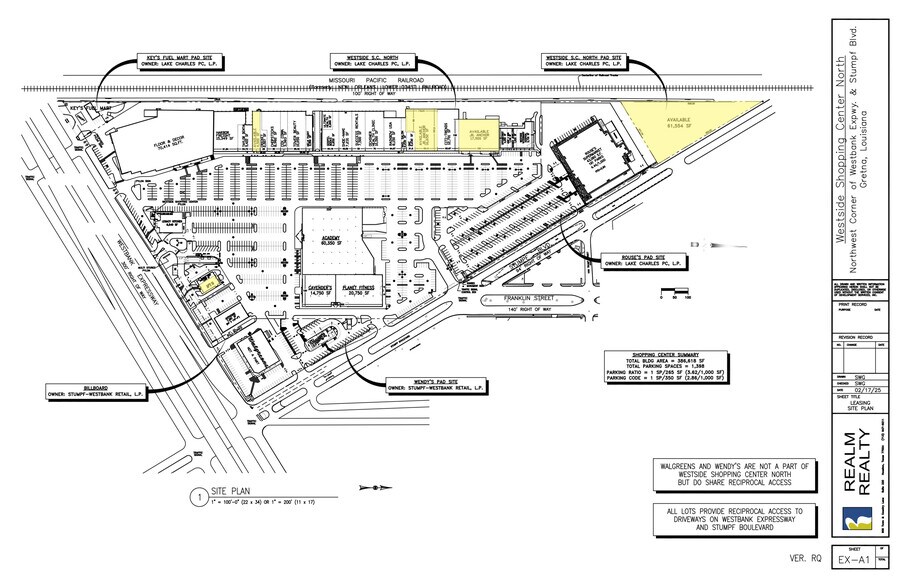 2-91 Westbank Expy, Gretna, LA for lease - Site Plan - Image 2 of 3