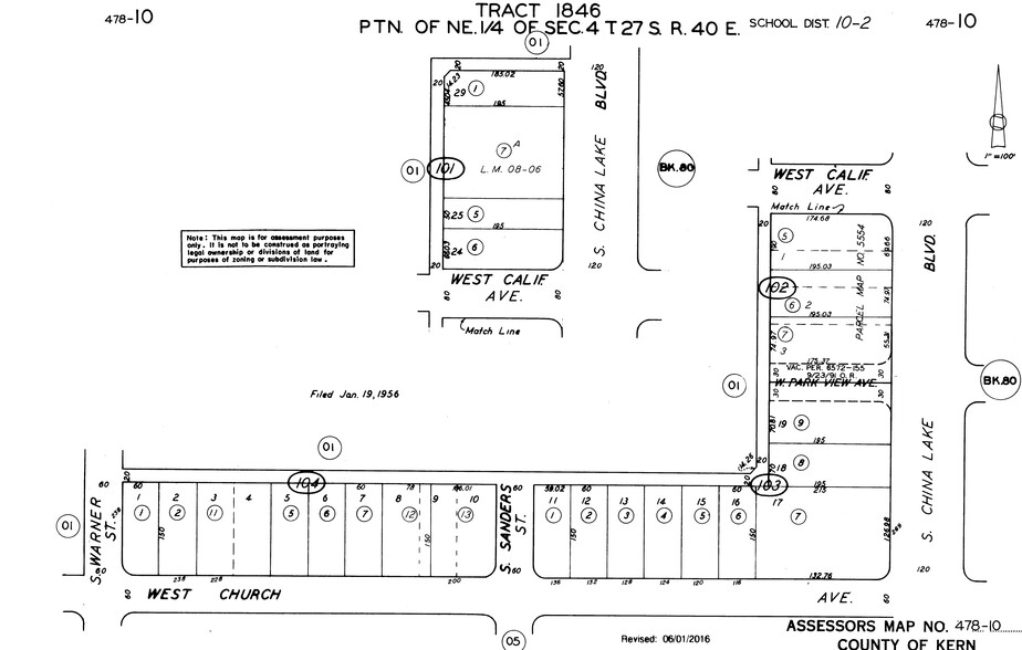 201 S China Lake Blvd, Ridgecrest, CA for sale - Plat Map - Image 2 of 2