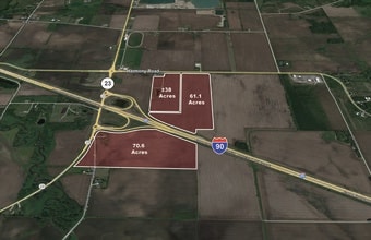 I-90 and IL Route 23 - BTS, Marengo, IL - AERIAL map view