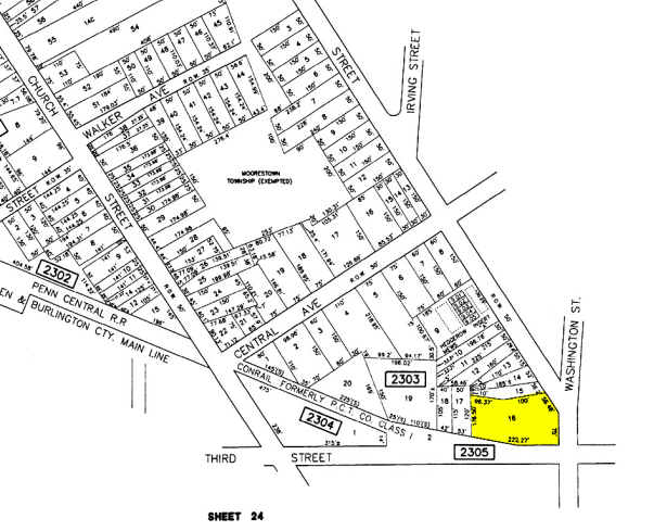 302 N Washington Ave, Moorestown, NJ for sale Plat Map- Image 1 of 1