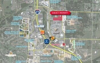 S Bellview Rd, Rogers, AR - AERIAL  map view
