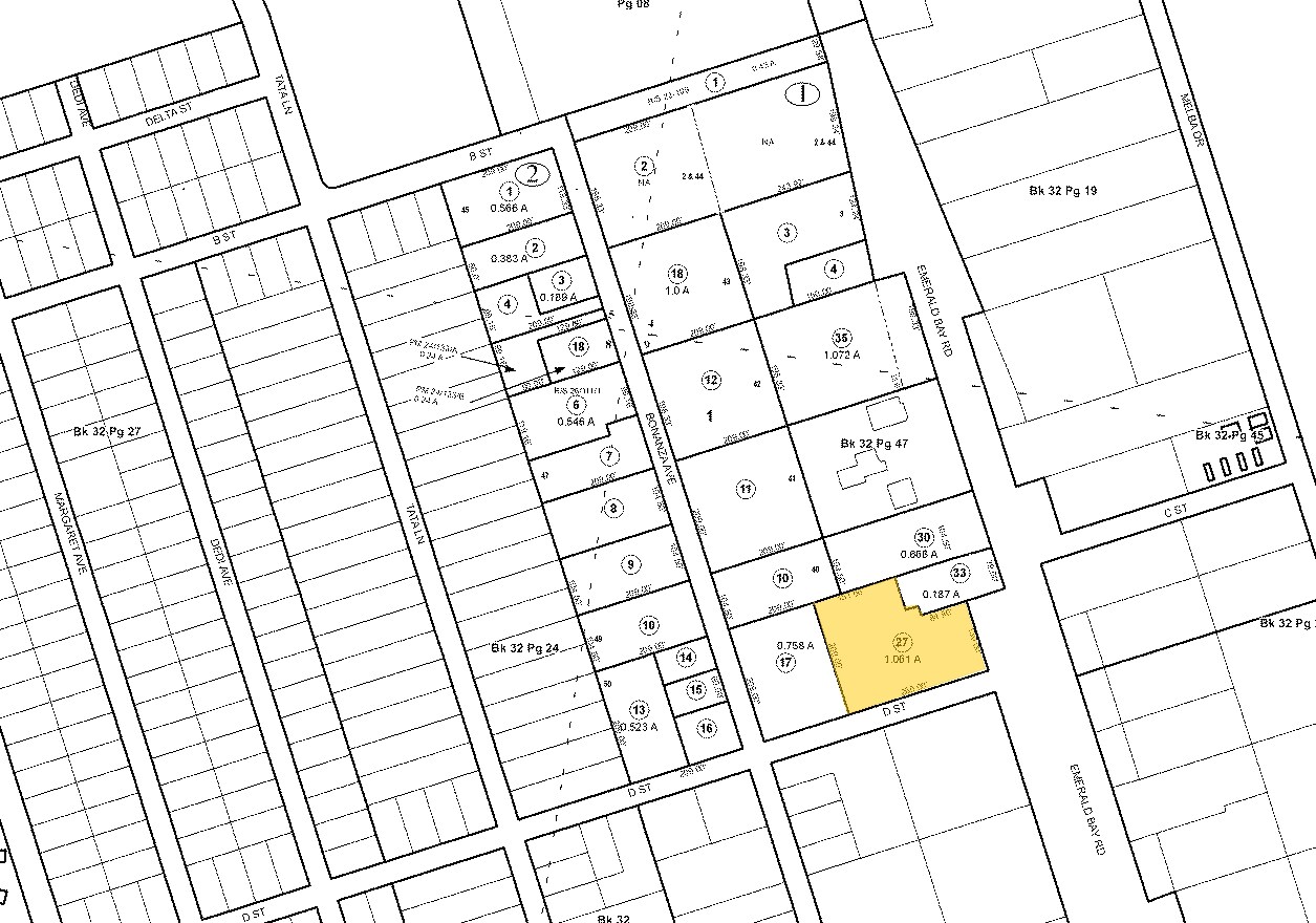 1184 Emerald Bay Rd, South Lake Tahoe, CA for sale Plat Map- Image 1 of 1