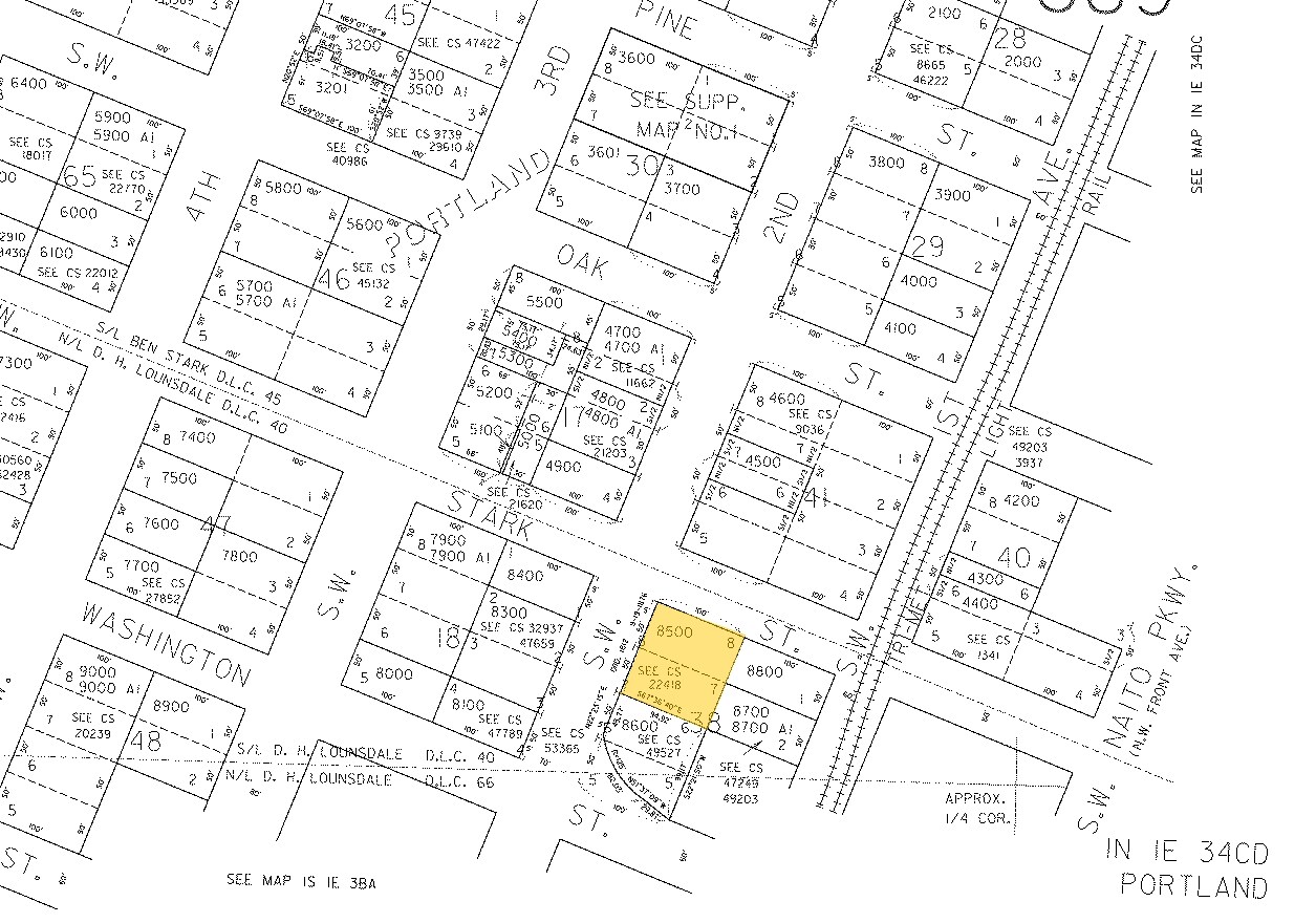 120-130 SW Harvey Milk St, Portland, OR for sale Plat Map- Image 1 of 1