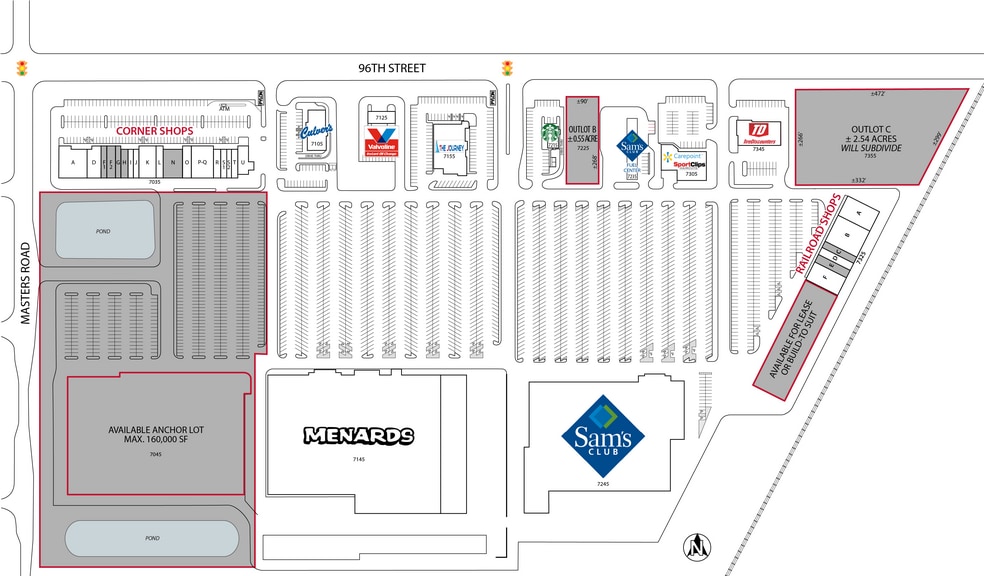 7327 E 96th St, Indianapolis, IN for lease - Site Plan - Image 2 of 5