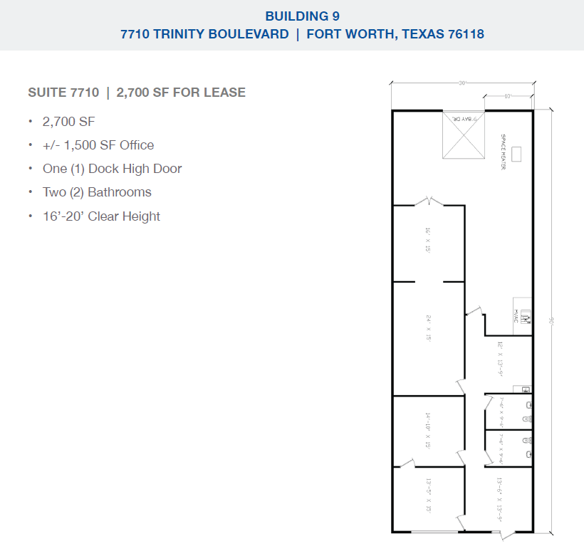 2501-2519 Gravel Dr, Fort Worth, TX for lease Floor Plan- Image 1 of 1