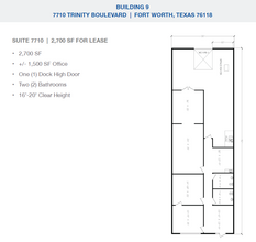 2501-2519 Gravel Dr, Fort Worth, TX for lease Floor Plan- Image 1 of 1