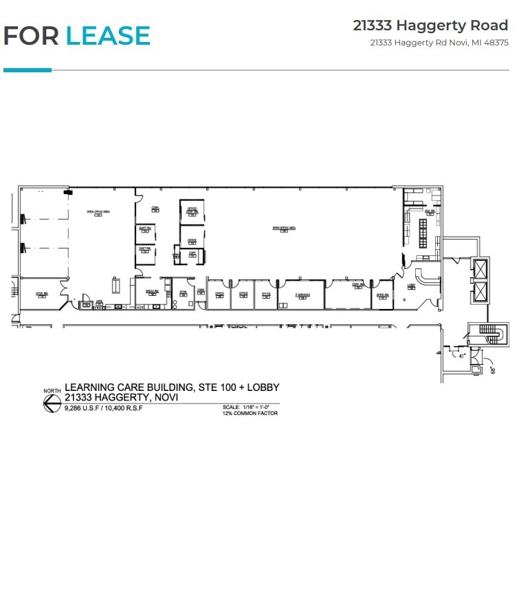 21333 Haggerty Rd, Novi, MI for lease Floor Plan- Image 1 of 1