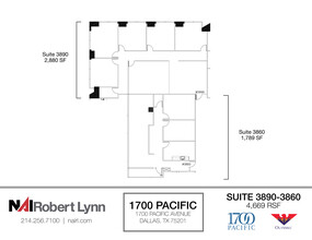 1700 Pacific Ave, Dallas, TX for lease Floor Plan- Image 2 of 2