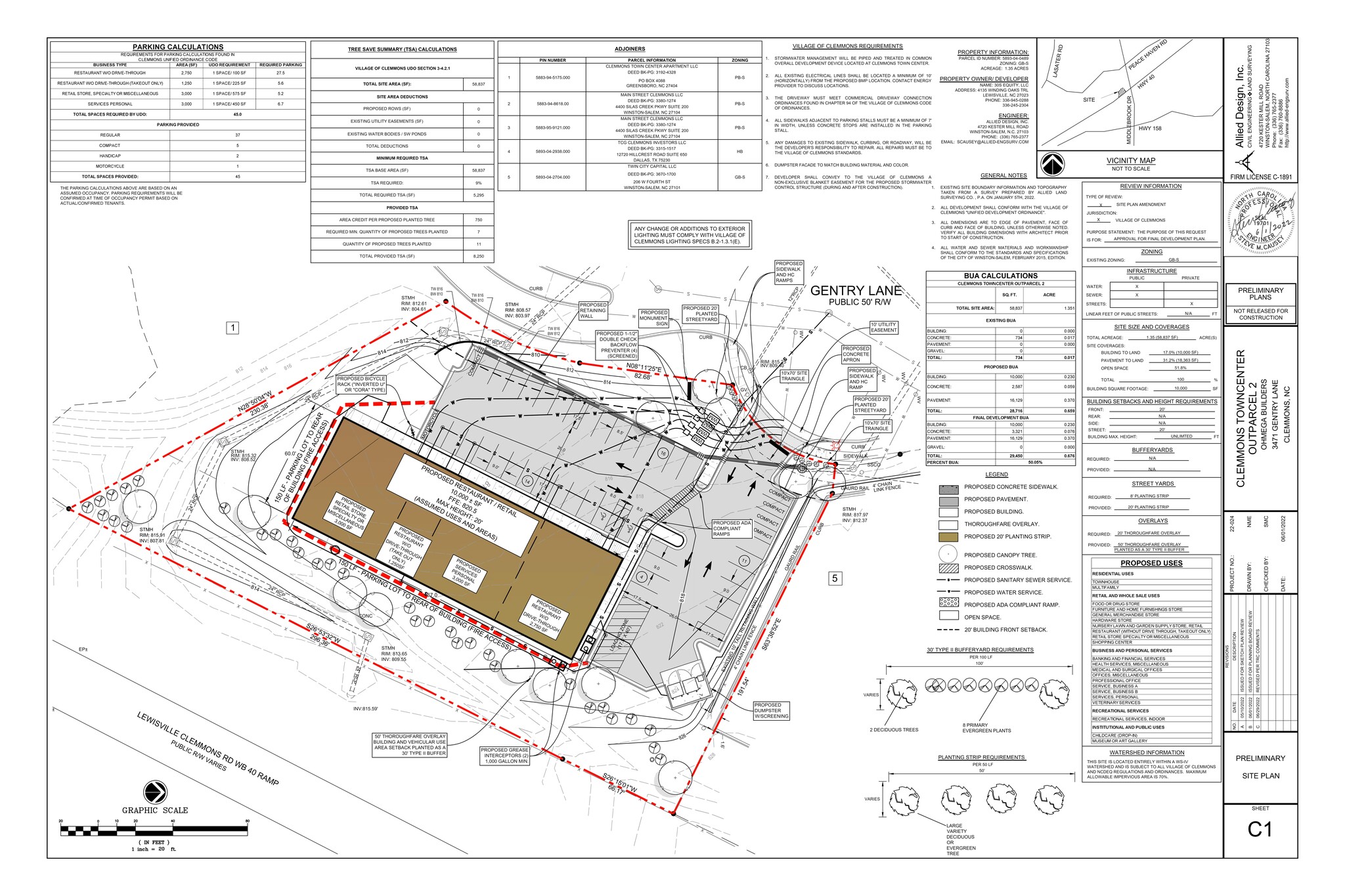 3487 Gentry Ln, Clemmons, NC for lease Site Plan- Image 1 of 11