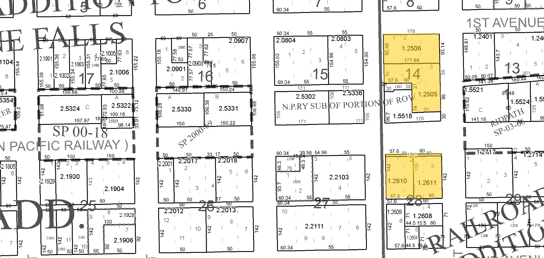 601 W 1st Ave, Spokane, WA for lease Plat Map- Image 1 of 16