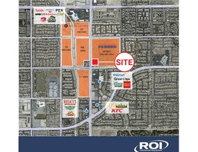 NEC Losee & Tropical Pky, North Las Vegas, NV - aerial  map view