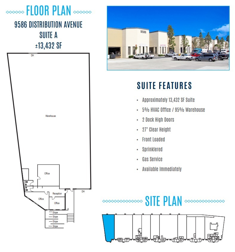 9586 Distribution Ave, San Diego, CA for lease Floor Plan- Image 1 of 1