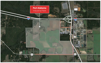 N Hickory St, Loxley, AL - aerial  map view