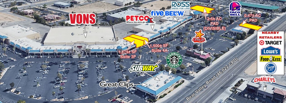 12133 Hesperia Rd, Victorville, CA for lease - Aerial - Image 3 of 11