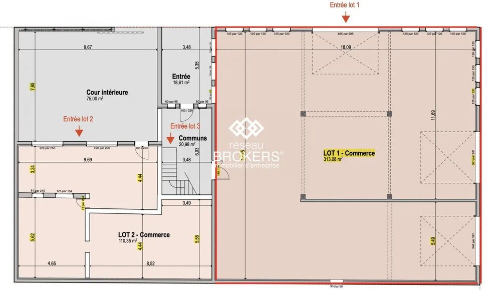 Retail in Avignon for lease - Floor Plan - Image 1 of 2