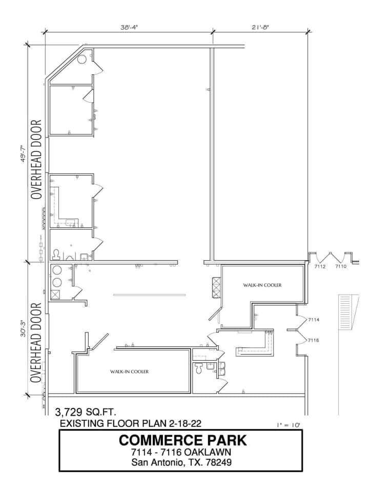 7102-7176 Oaklawn Dr, San Antonio, TX for lease Floor Plan- Image 1 of 1