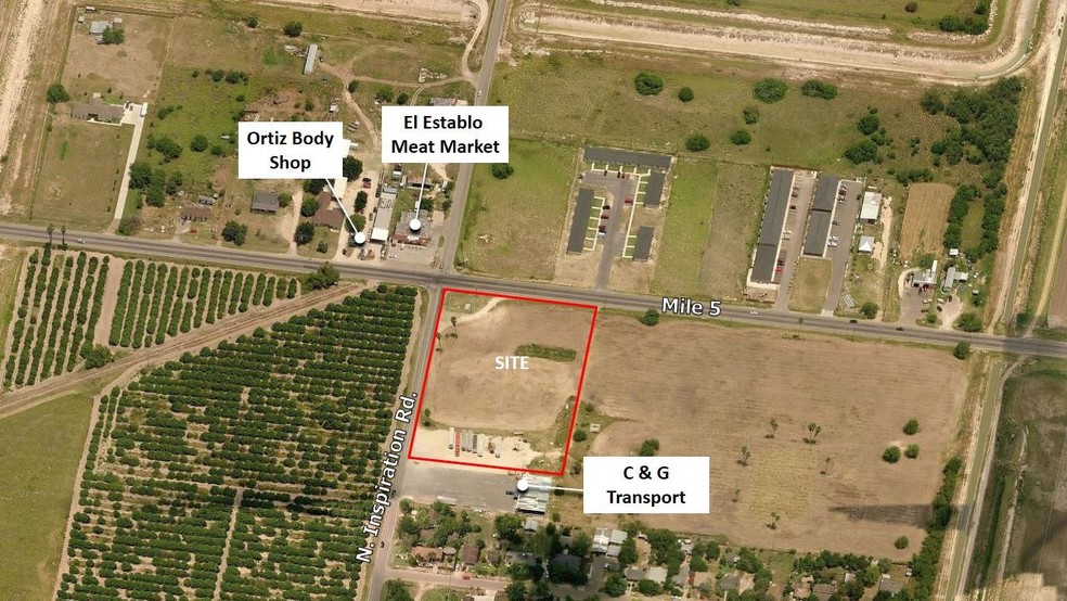 Inspiration Rd & 5 Mile Ln, Alton, TX for sale - Aerial - Image 1 of 7