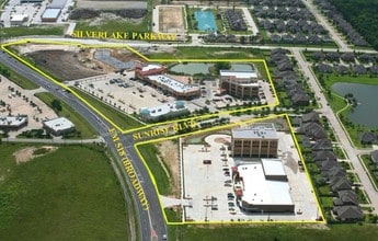9307 Broadway St, Pearland, TX - AERIAL  map view - Image1