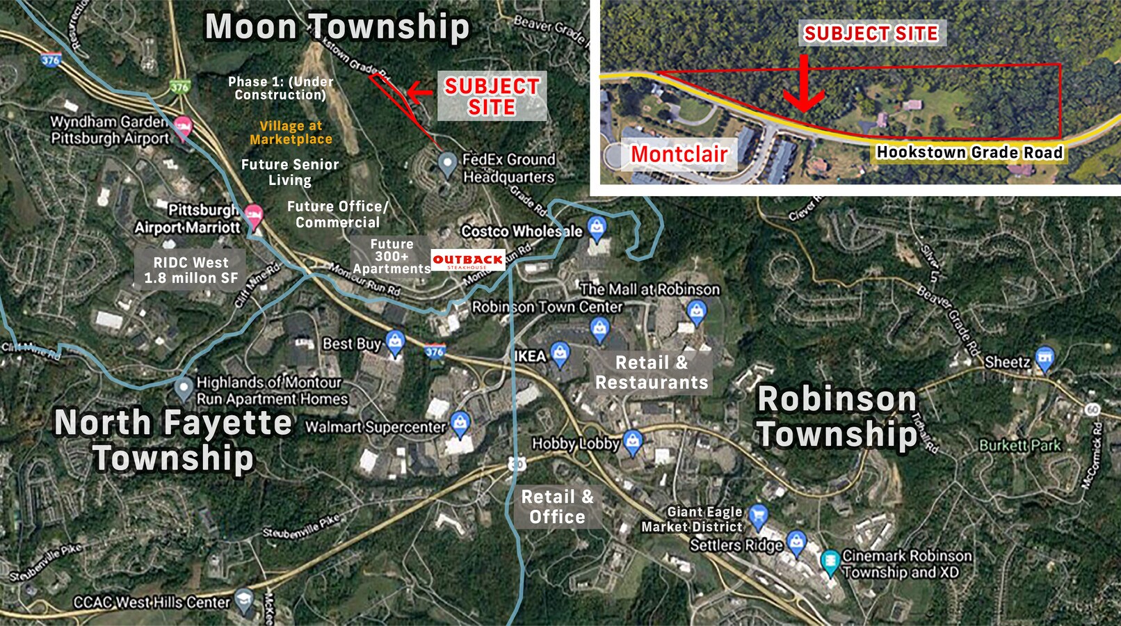 Robinson Township Zoning Map 855 Hookstown Grade Rd, Moon Township, Pa 15108 - Land For Sale | Loopnet