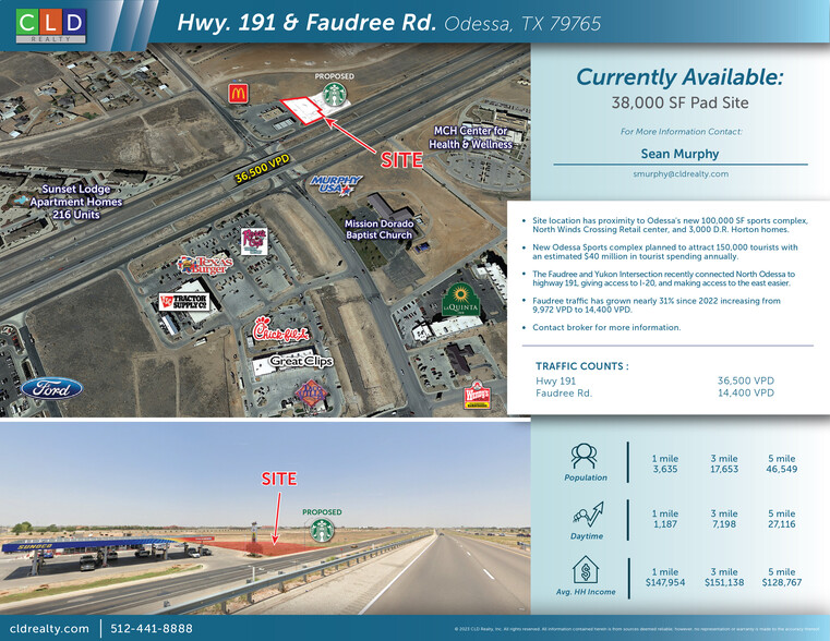 NWQ of 191 and Faudree, Odessa, TX for lease - Building Photo - Image 1 of 1