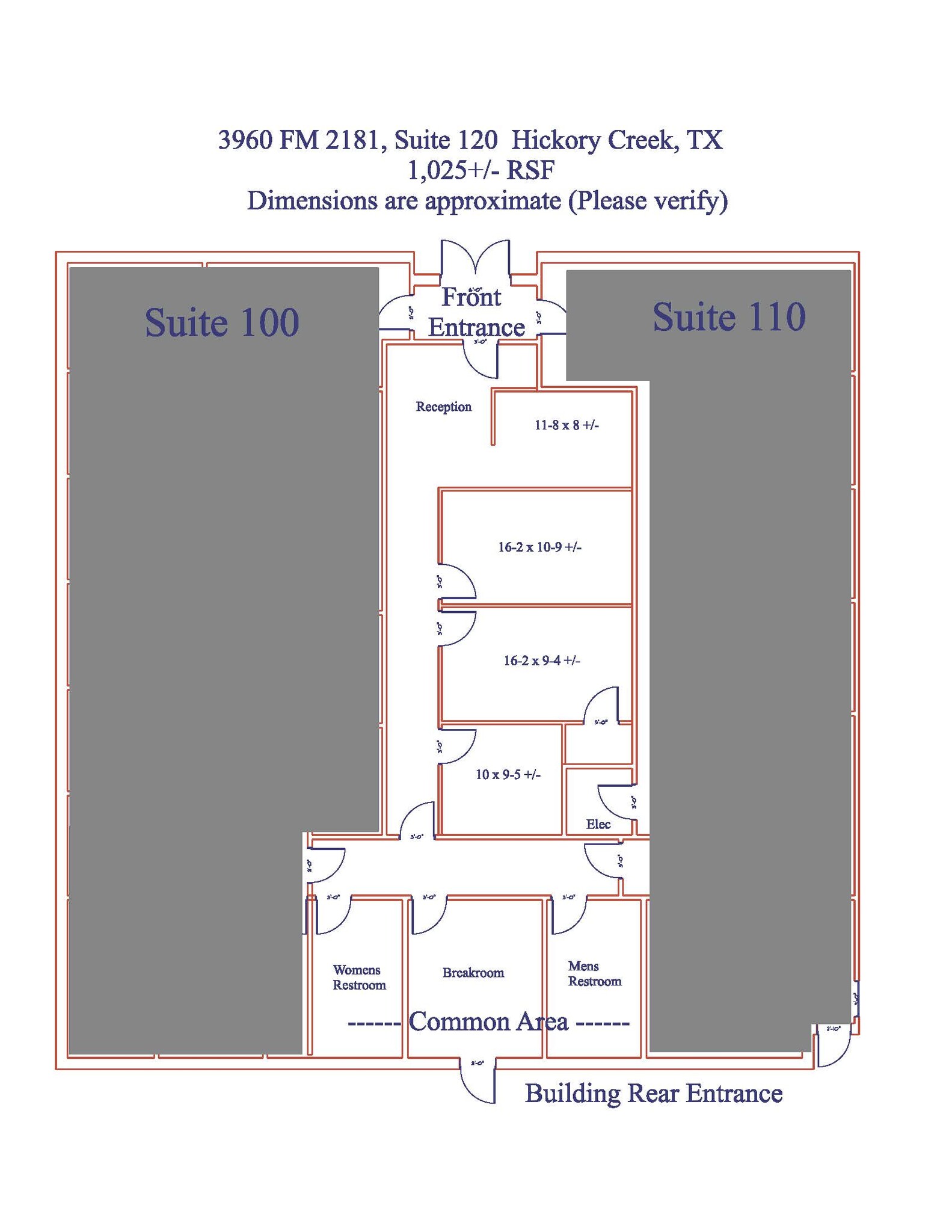 3960 FM 2181, Hickory Creek, TX for lease Floor Plan- Image 1 of 1