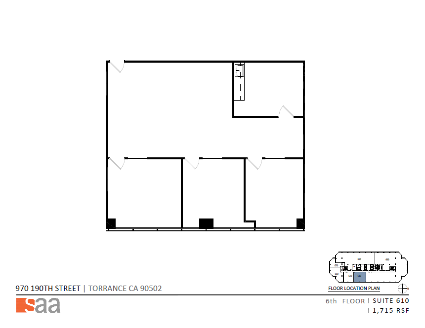 970 W 190th St, Torrance, CA for lease Floor Plan- Image 1 of 1