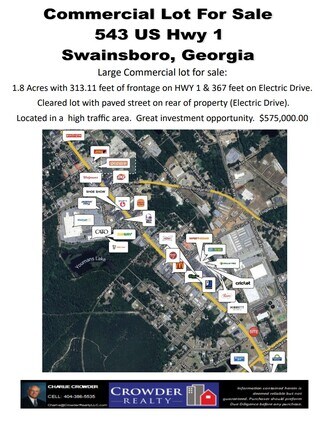 More details for 543 US-1, Swainsboro, GA - Land for Sale
