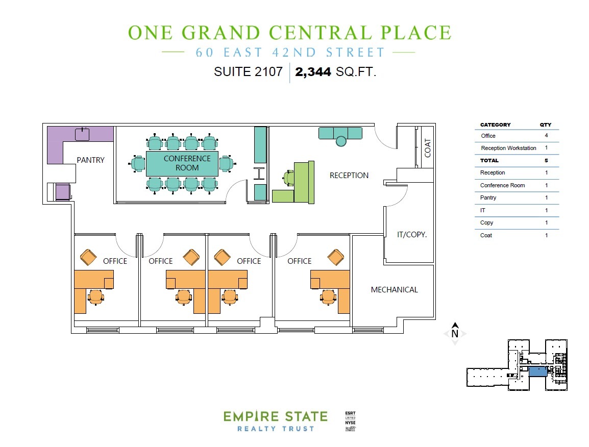 60 E 42nd St, New York, NY for lease Floor Plan- Image 1 of 4