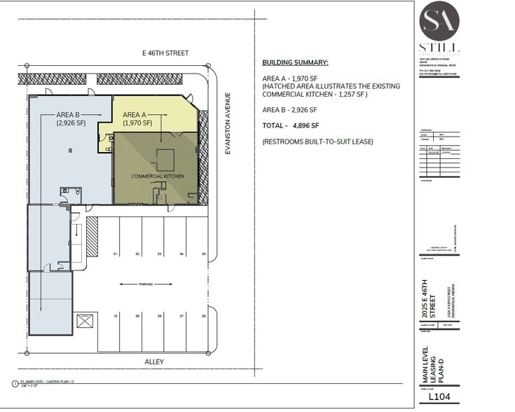 2025 E 46th St, Indianapolis, IN for lease - Floor Plan - Image 2 of 5