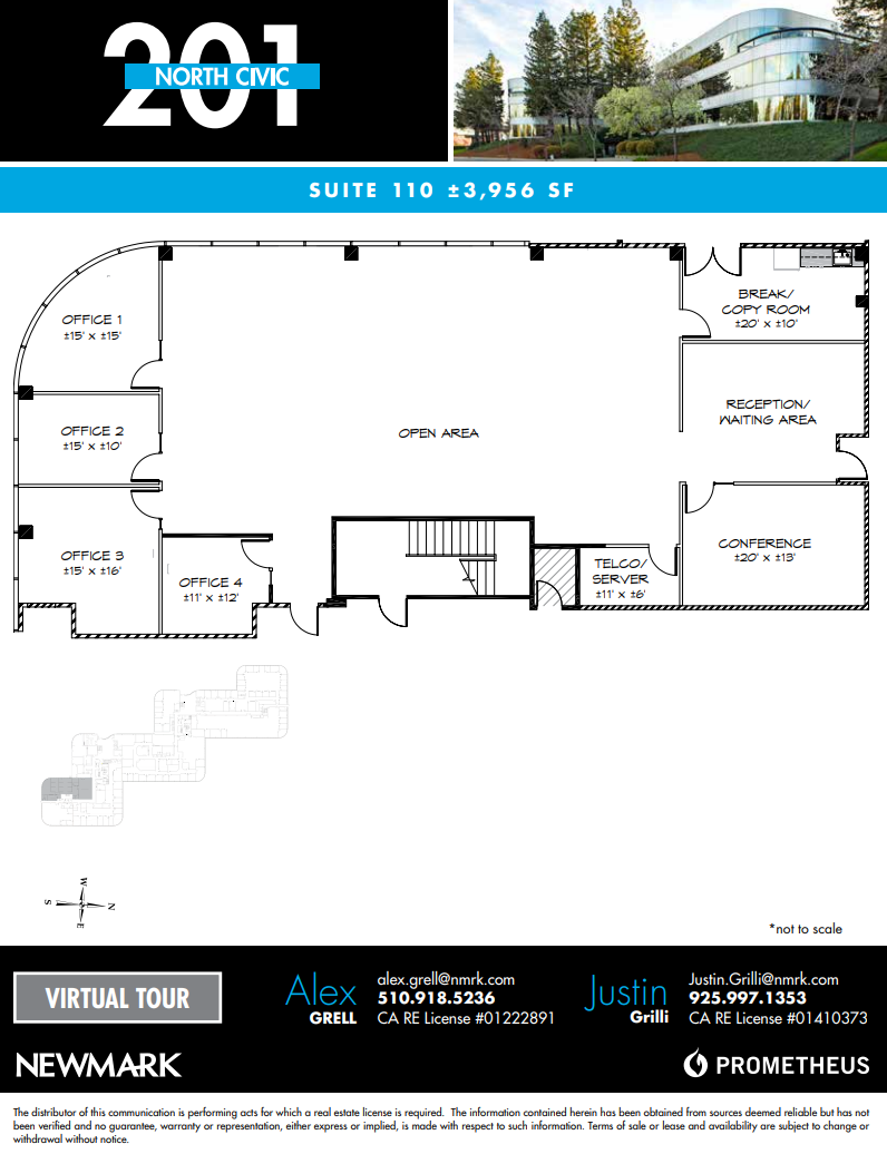 201 N Civic Dr, Walnut Creek, CA for lease Floor Plan- Image 1 of 1