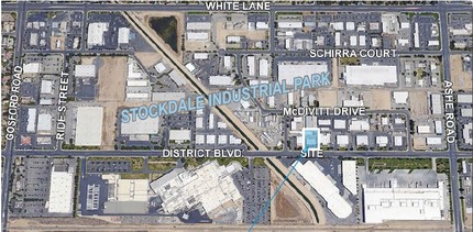 6950 District Blvd, Bakersfield, CA - aerial  map view