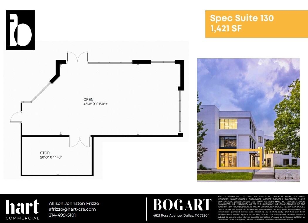 4621 Ross Ave, Dallas, TX for lease Floor Plan- Image 1 of 4