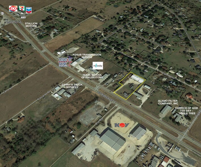 7575 Rigsby Ave, China Grove, TX for lease - Aerial - Image 3 of 13