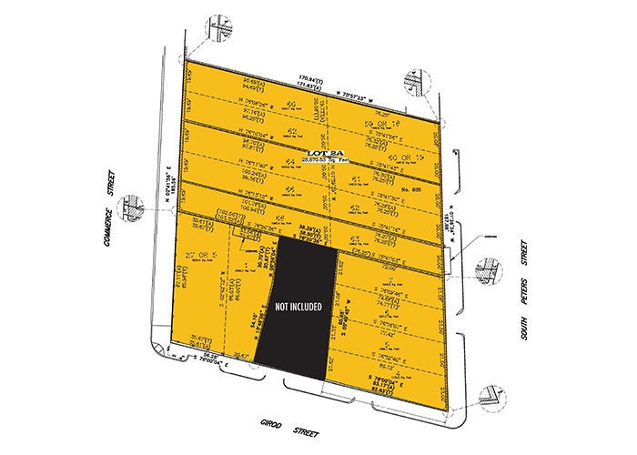 635 S Peters Street - Redevelopment Site, New Orleans, LA for lease - Site Plan - Image 3 of 5