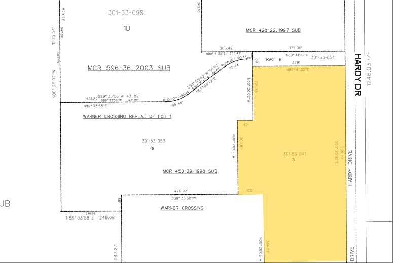 8320 S Hardy Dr, Tempe, AZ for lease - Plat Map - Image 2 of 3