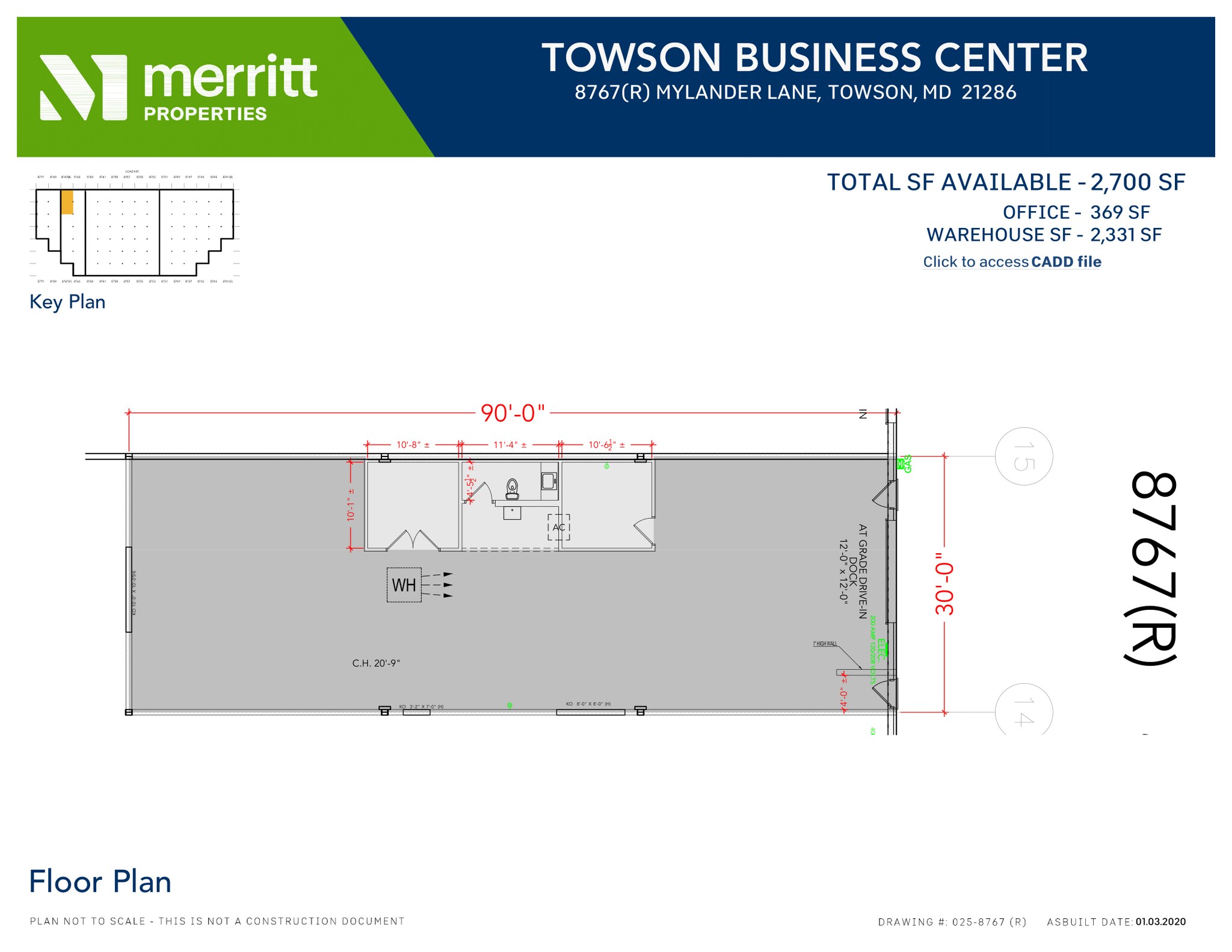 8701-8739 Mylander Ln, Towson, MD for lease Floor Plan- Image 1 of 1