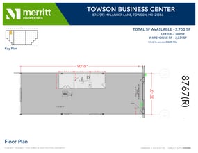 8701-8739 Mylander Ln, Towson, MD for lease Floor Plan- Image 1 of 1