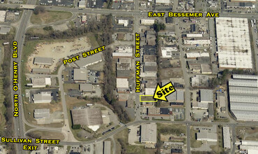 810 Huffman St, Greensboro, NC - aerial  map view