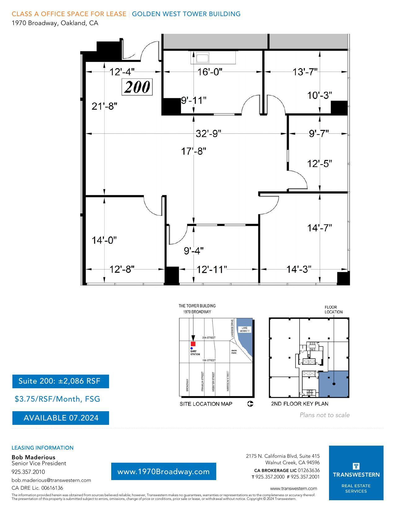 1970 Broadway, Oakland, CA for lease Floor Plan- Image 1 of 1