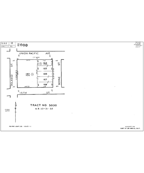 3447 E 15th St, Los Angeles, CA for lease - Plat Map - Image 2 of 2