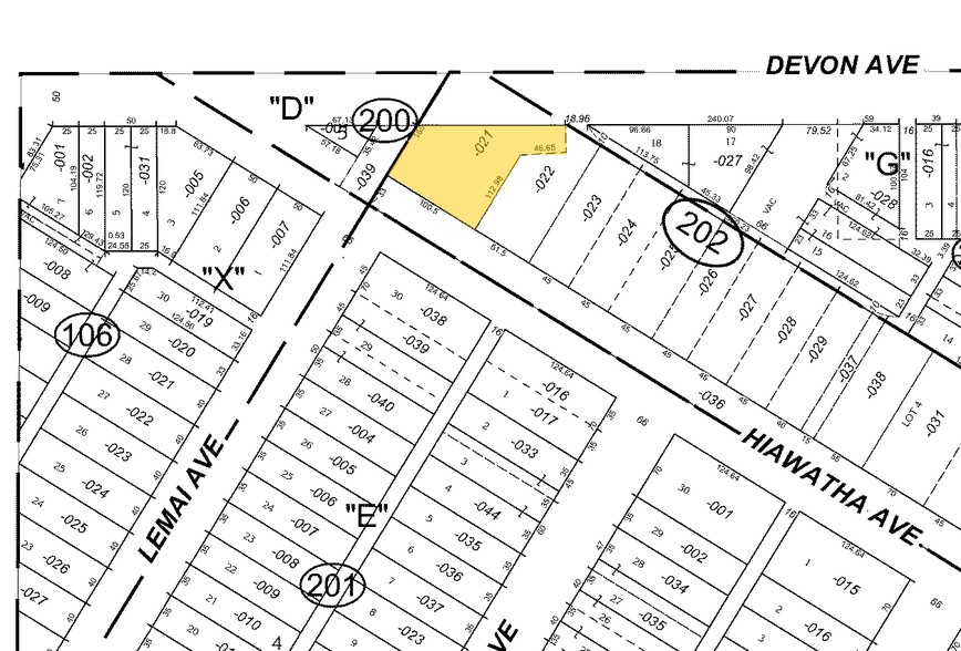 5127-5131 W Devon Ave, Chicago, IL for sale - Plat Map - Image 2 of 5