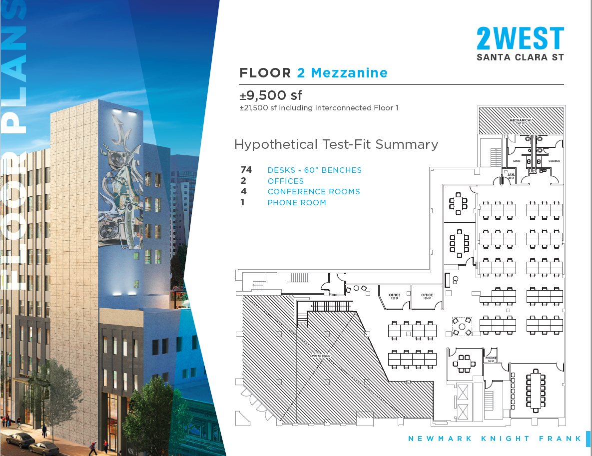 2 W Santa Clara St, San Jose, CA for lease Floor Plan- Image 1 of 1