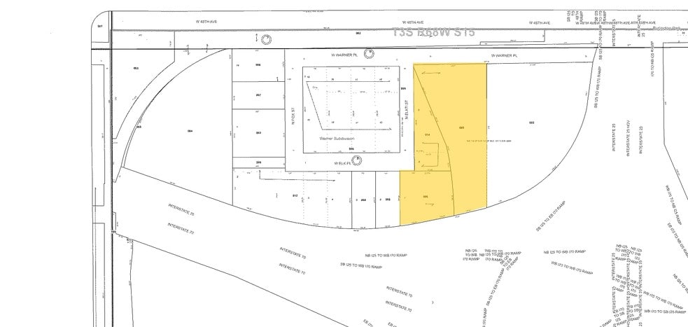 400 W 48th Ave, Denver, CO for lease - Plat Map - Image 2 of 48