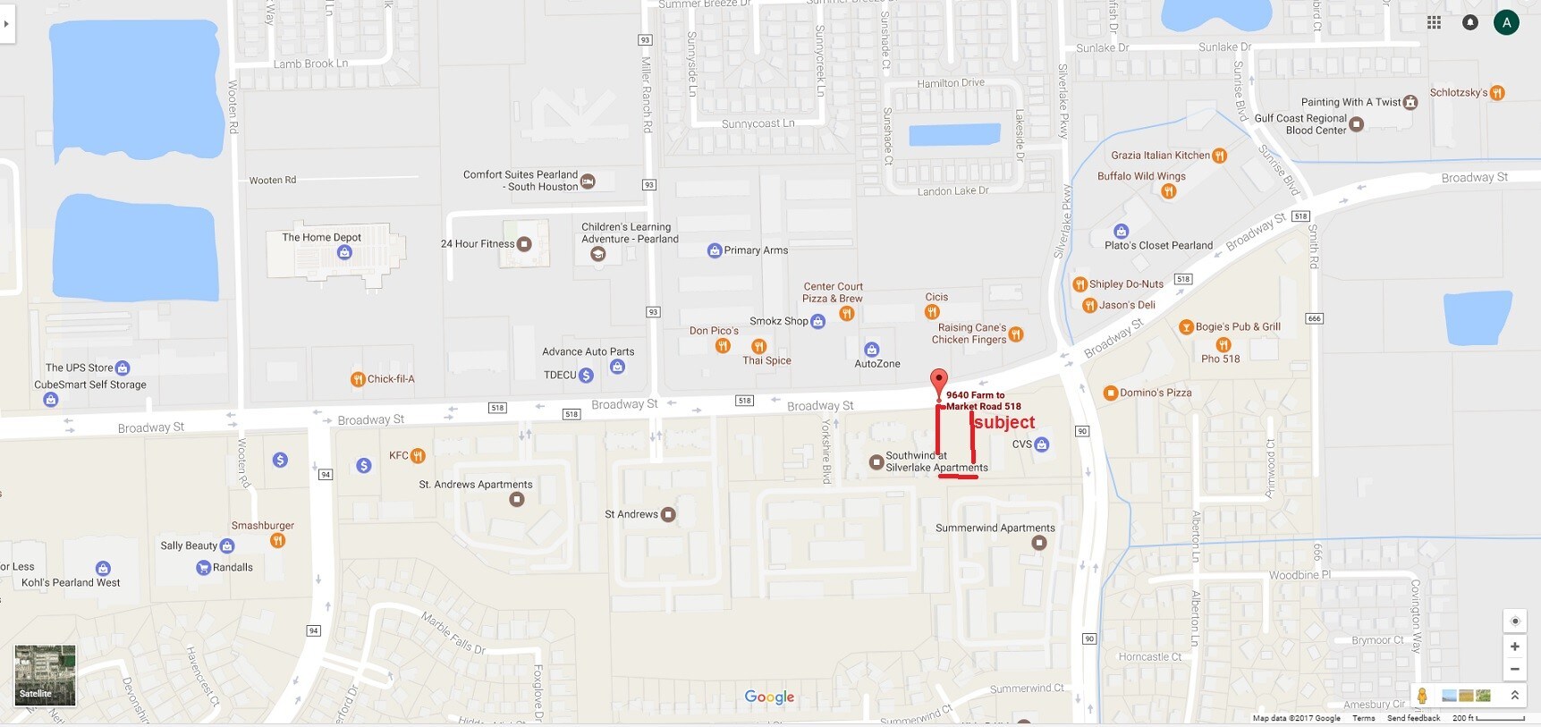 9540 Broadway st, Pearland, TX for sale Aerial- Image 1 of 1