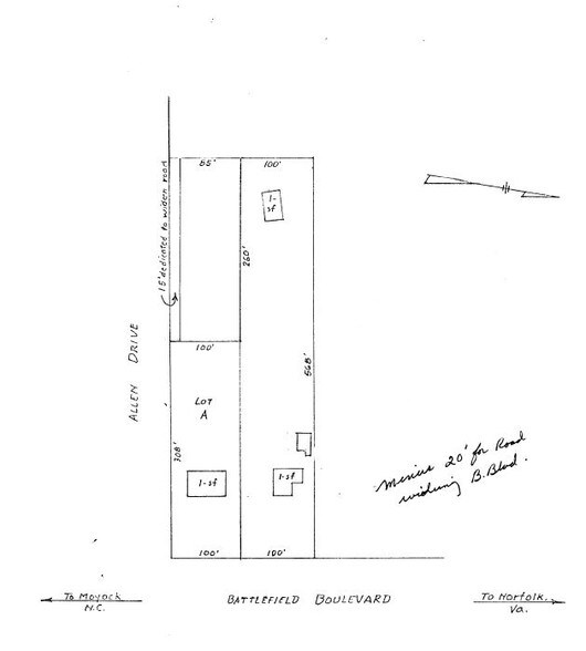 520-524 Battlefield Blvd, Chesapeake, VA for sale - Plat Map - Image 1 of 1