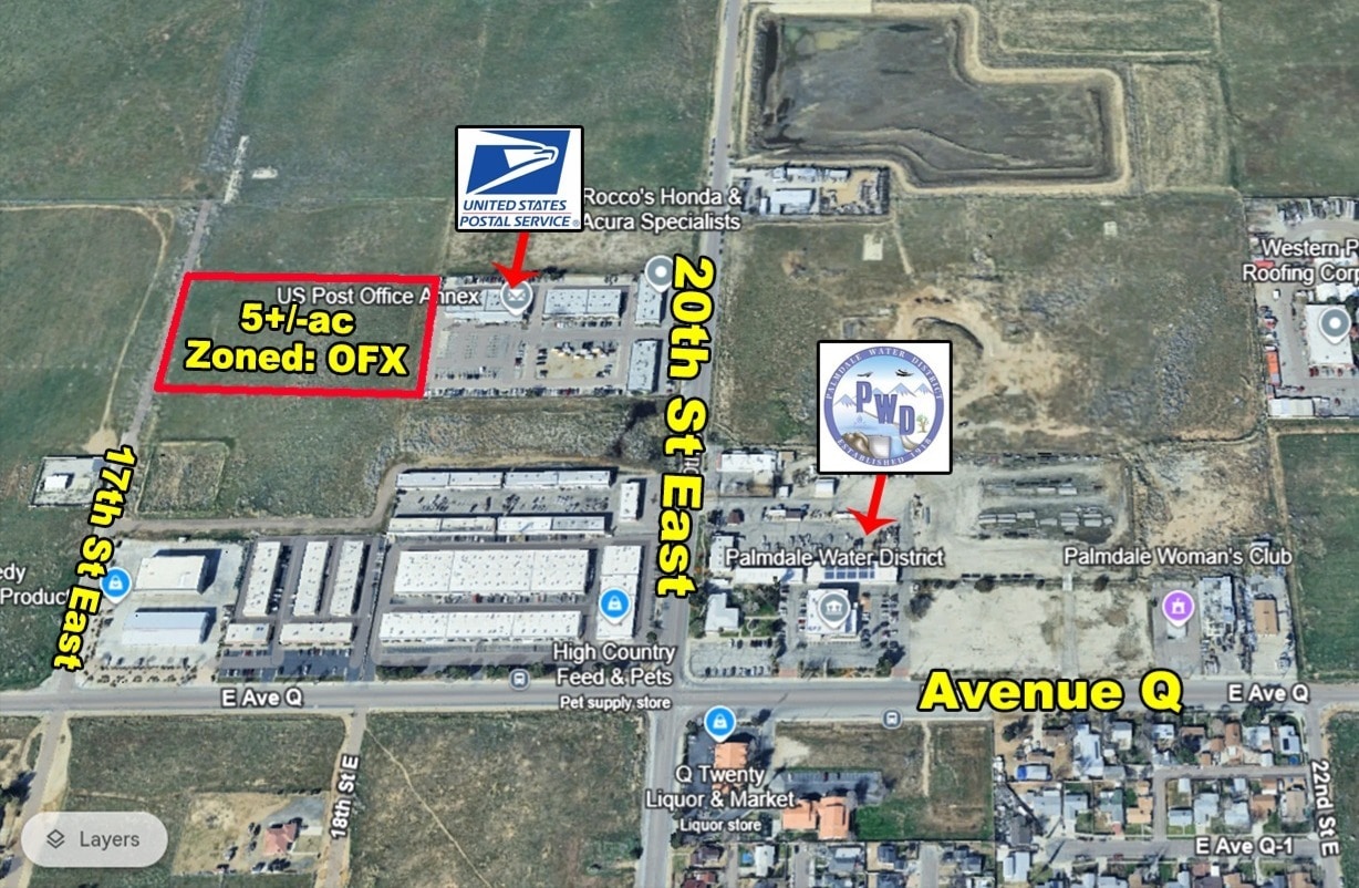 17th Street East St, Palmdale, CA for sale Aerial- Image 1 of 3