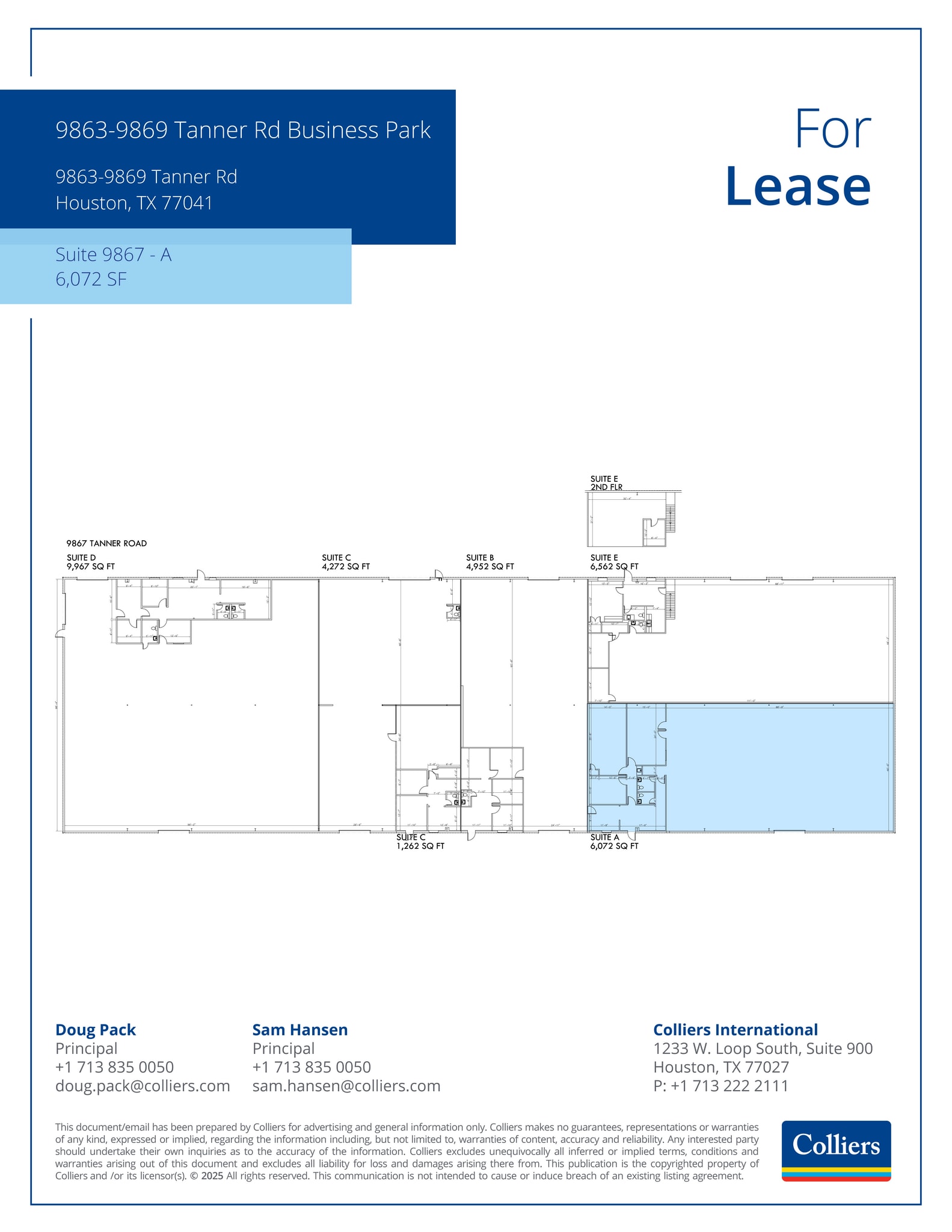 9863 Tanner Rd, Houston, TX for lease Floor Plan- Image 1 of 1