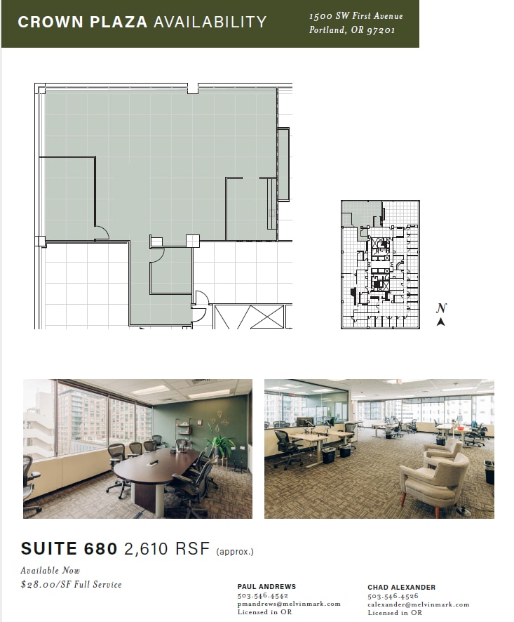 1500 SW 1st Ave, Portland, OR for lease Floor Plan- Image 1 of 6