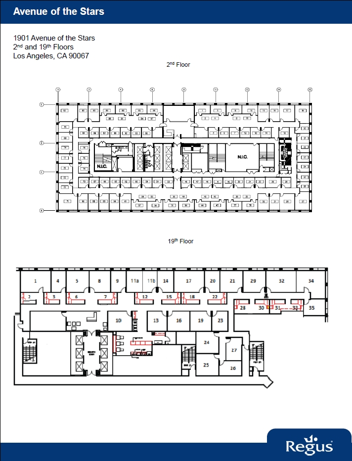 1901 Avenue of the Stars, Los Angeles, CA for lease Floor Plan- Image 1 of 1