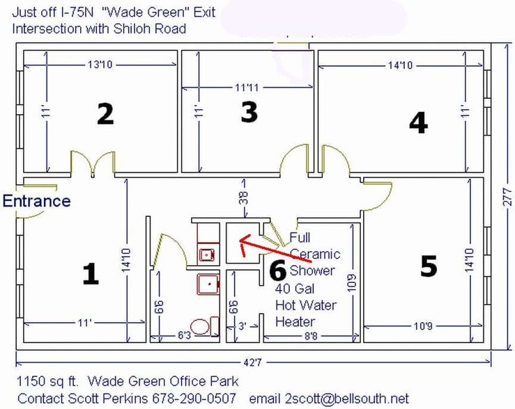 1301 Shiloh Rd, Kennesaw, GA for lease - Typical Floor Plan - Image 2 of 17